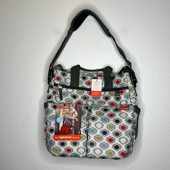 Skip Hop Duo Signature Diaper Bag Multi Pod Multi-Colored - Picture 2 of 7